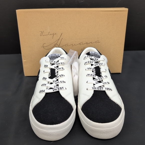 Vintage Havana Grande Slip On Women's Sneaker US 7.5 Black & White - Picture 6 of 16